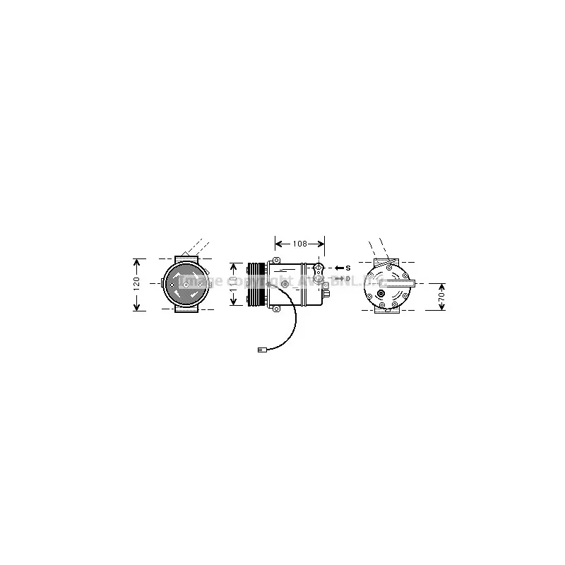 Compresseur, climatisation AVA QUALITY COOLING OLK287
