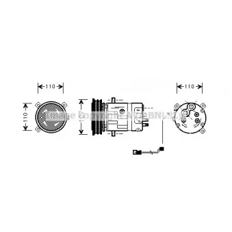Compresseur, climatisation AVA QUALITY COOLING OLK290