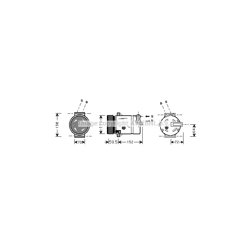 Compresseur, climatisation AVA QUALITY COOLING OLK318