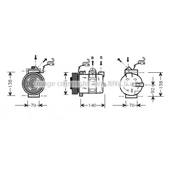 Compresseur, climatisation AVA QUALITY COOLING OLK327