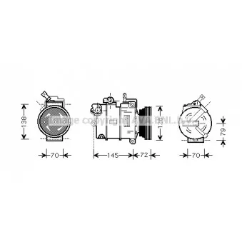 Compresseur, climatisation AVA QUALITY COOLING OLK376
