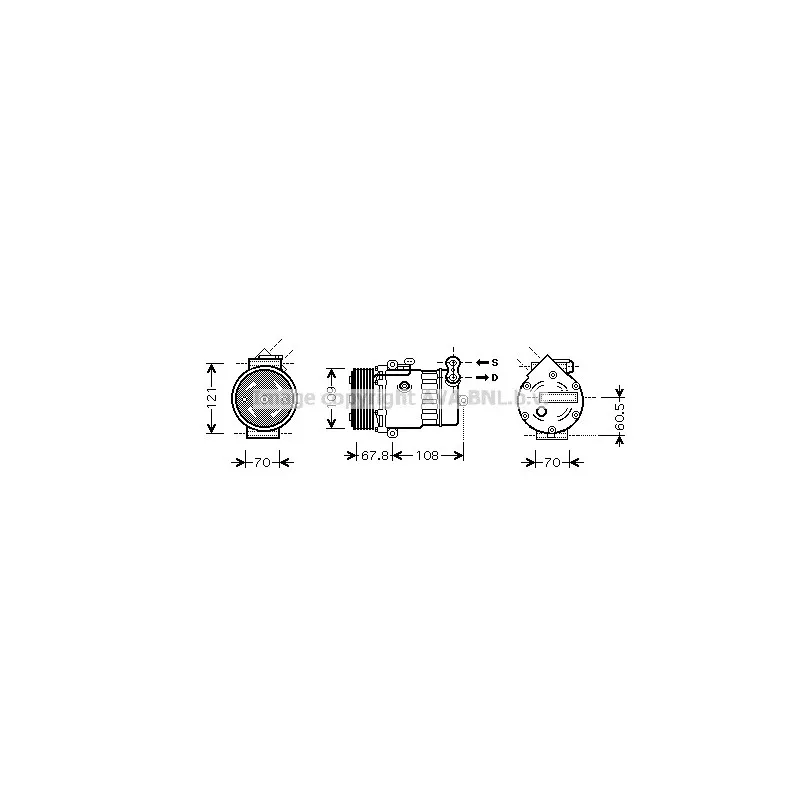 Compresseur, climatisation AVA QUALITY COOLING OLK377