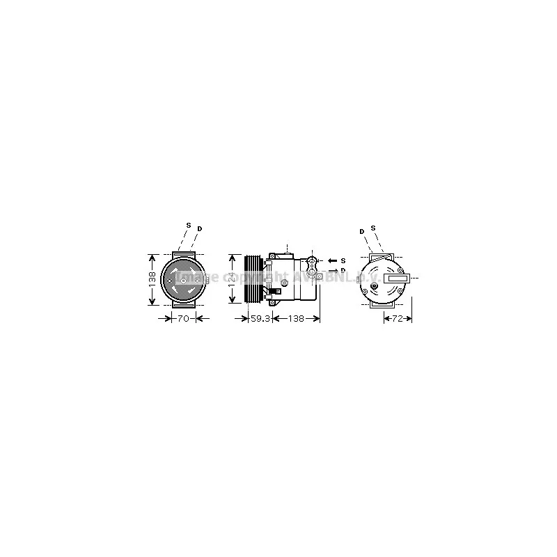 Compresseur, climatisation AVA QUALITY COOLING OLK413