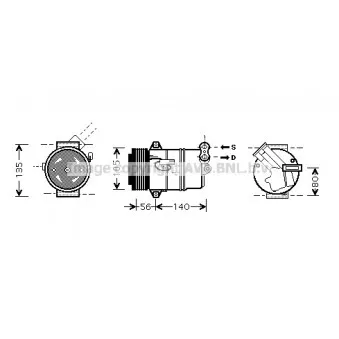 Compresseur, climatisation AVA QUALITY COOLING OLK428