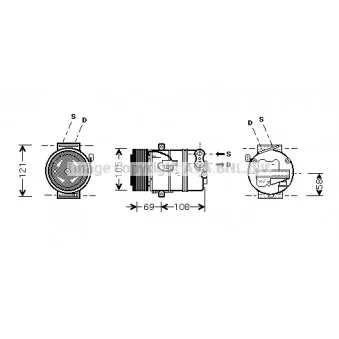 Compresseur, climatisation AVA QUALITY COOLING OLK438