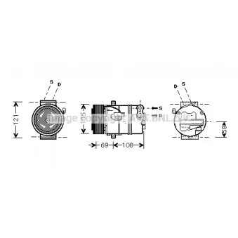 Compresseur, climatisation AVA QUALITY COOLING OLK445