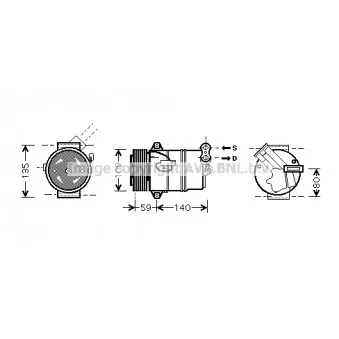 Compresseur, climatisation AVA QUALITY COOLING OLK446