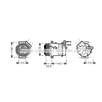Compresseur, climatisation AVA QUALITY COOLING OLK447