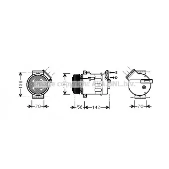 Compresseur, climatisation AVA QUALITY COOLING OLK449