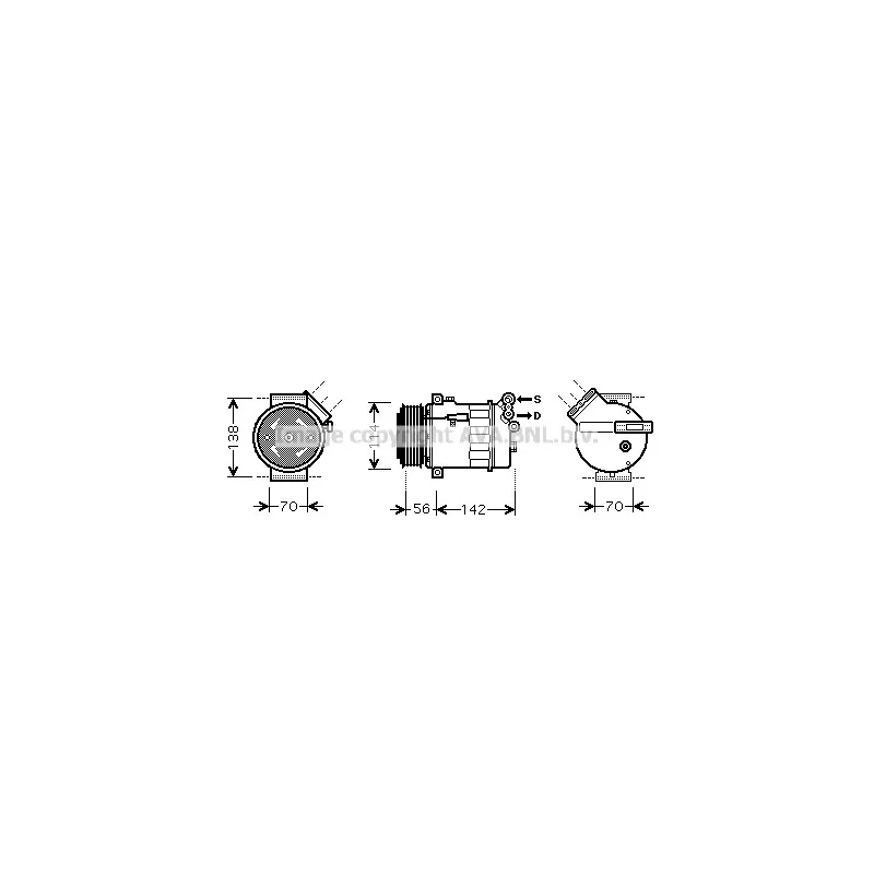 Compresseur, climatisation AVA QUALITY COOLING OLK449