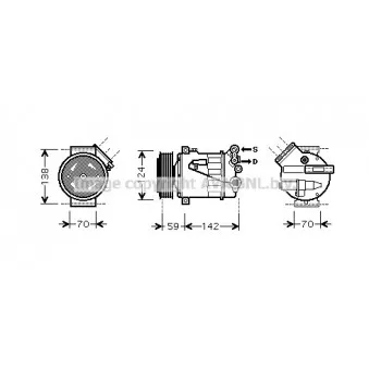 Compresseur, climatisation AVA QUALITY COOLING OLK450