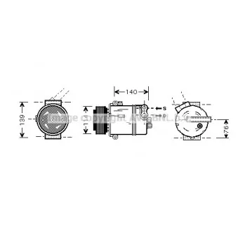 Compresseur, climatisation AVA QUALITY COOLING OLK451