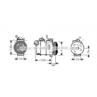 Compresseur, climatisation AVA QUALITY COOLING OLK459