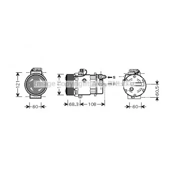 Compresseur, climatisation AVA QUALITY COOLING OLK464
