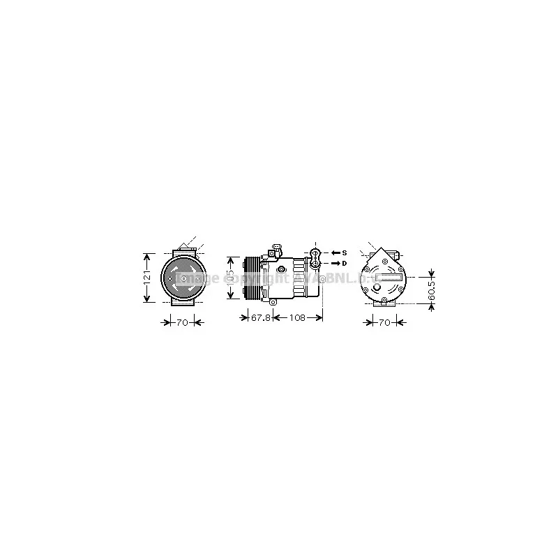 Compresseur, climatisation AVA QUALITY COOLING OLK477