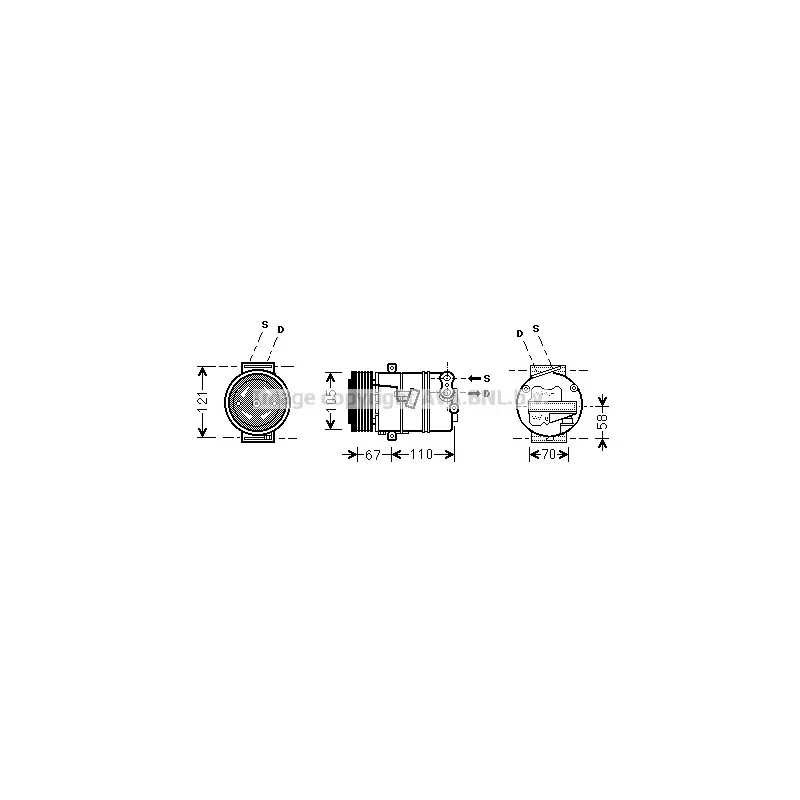 Compresseur, climatisation AVA QUALITY COOLING OLK494