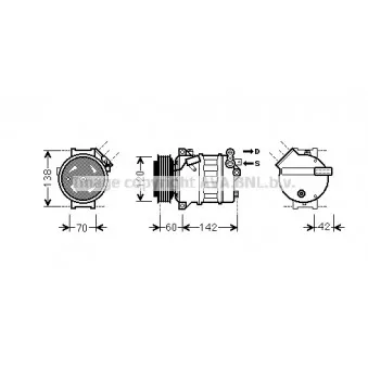 Compresseur, climatisation AVA QUALITY COOLING OLK543
