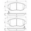 Jeu de 4 plaquettes de frein avant BOSCH 0 986 494 211 - Visuel 1
