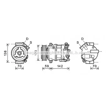 Compresseur, climatisation AVA QUALITY COOLING OLK577