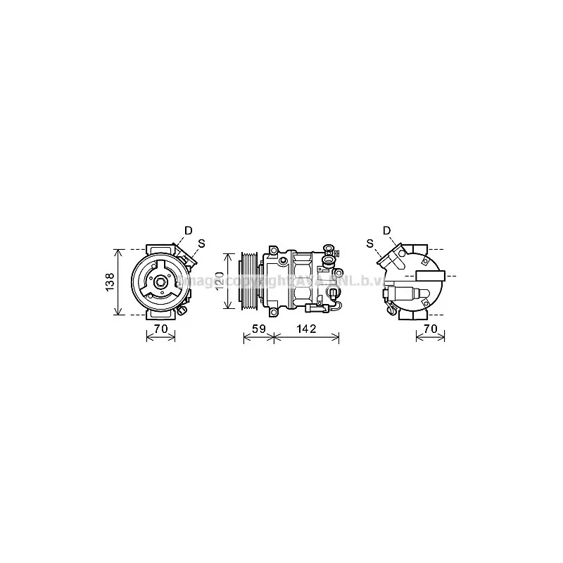 Compresseur, climatisation AVA QUALITY COOLING OLK577