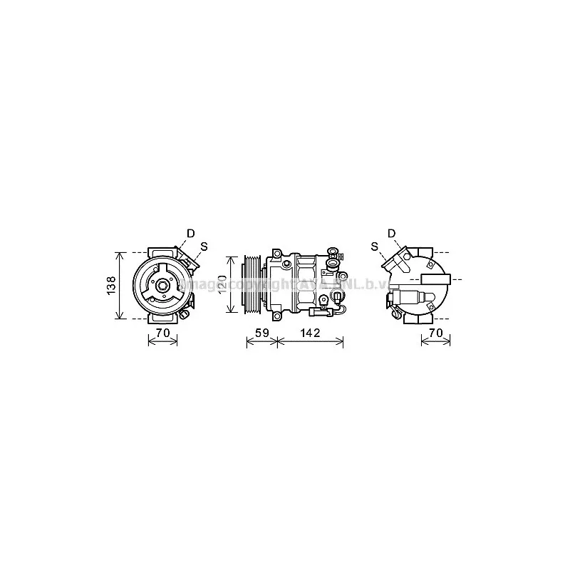 Compresseur, climatisation AVA QUALITY COOLING OLK578