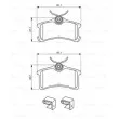 Jeu de 4 plaquettes de frein arrière BOSCH 0 986 494 274 - Visuel 1