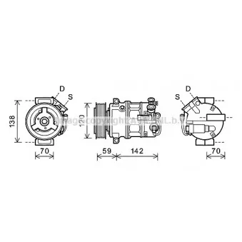 Compresseur, climatisation AVA QUALITY COOLING OLK579