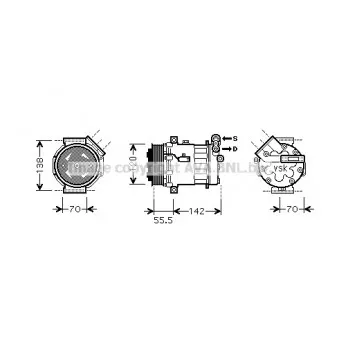 Compresseur, climatisation AVA QUALITY COOLING OLK586