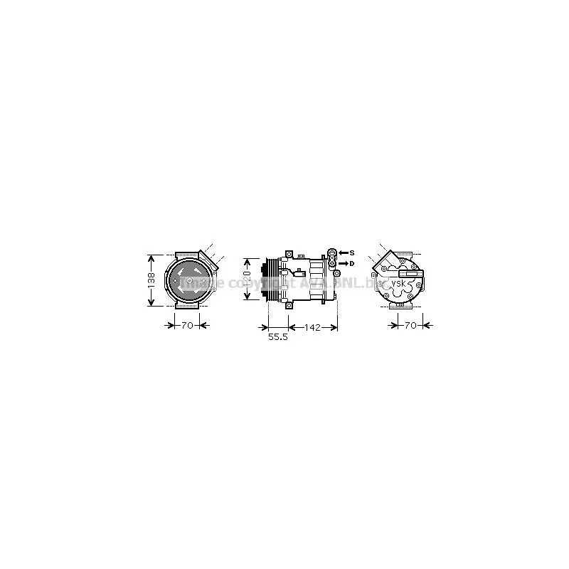 Compresseur, climatisation AVA QUALITY COOLING OLK586