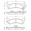 Jeu de 4 plaquettes de frein arrière BOSCH 0 986 494 348 - Visuel 1