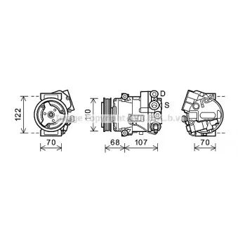 Compresseur, climatisation AVA QUALITY COOLING OLK594