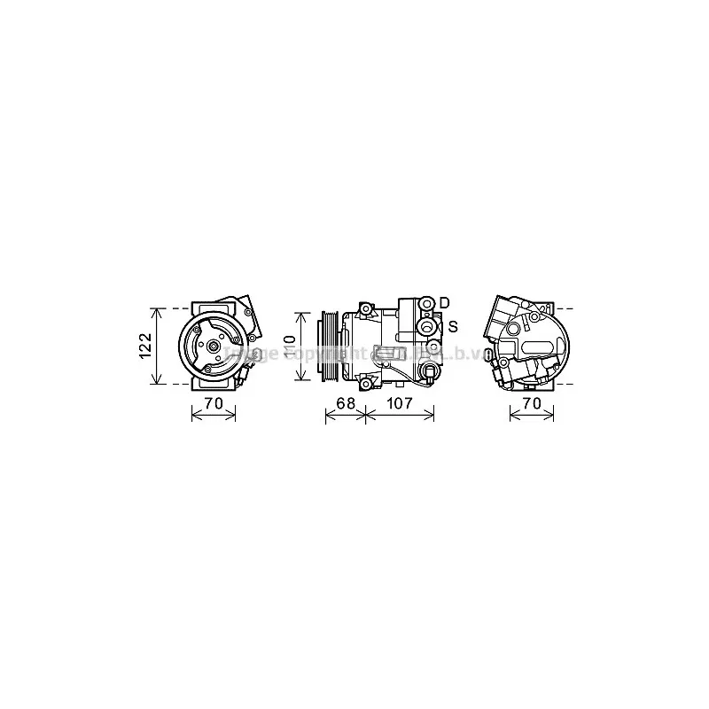 Compresseur, climatisation AVA QUALITY COOLING OLK594