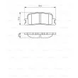 Jeu de 4 plaquettes de frein arrière BOSCH 0 986 494 359 - Visuel 1