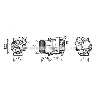 Compresseur, climatisation AVA QUALITY COOLING OLK605