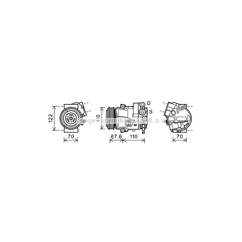 Compresseur, climatisation AVA QUALITY COOLING OLK605