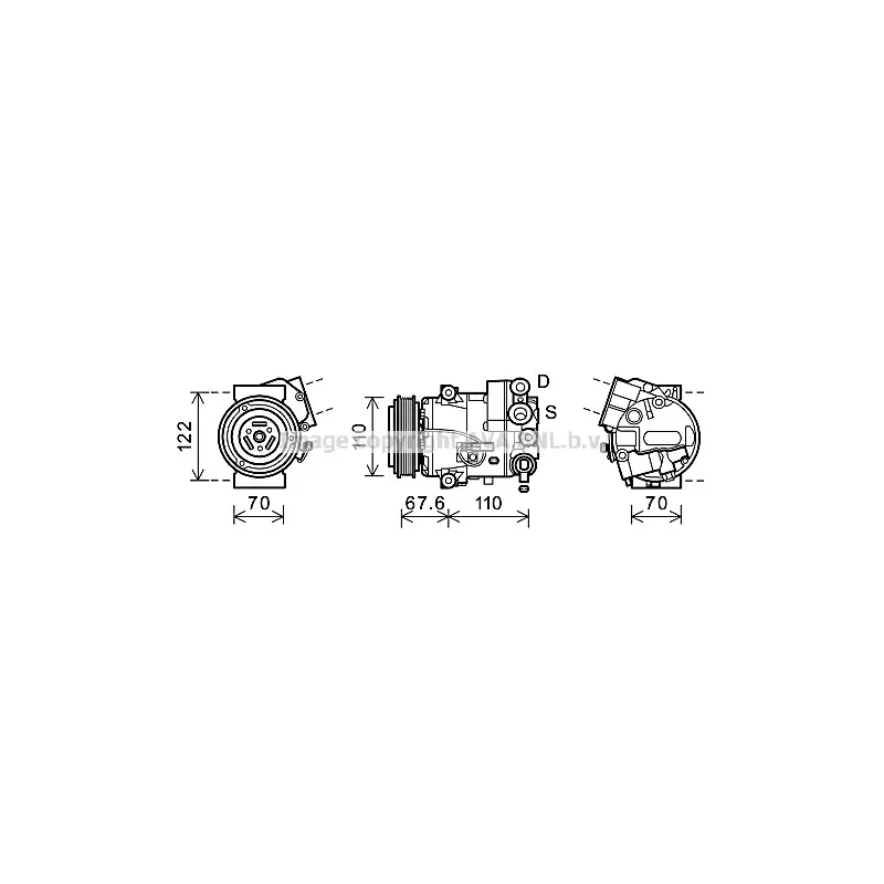 Compresseur, climatisation AVA QUALITY COOLING OLK606
