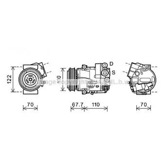 Compresseur, climatisation AVA QUALITY COOLING OLK608