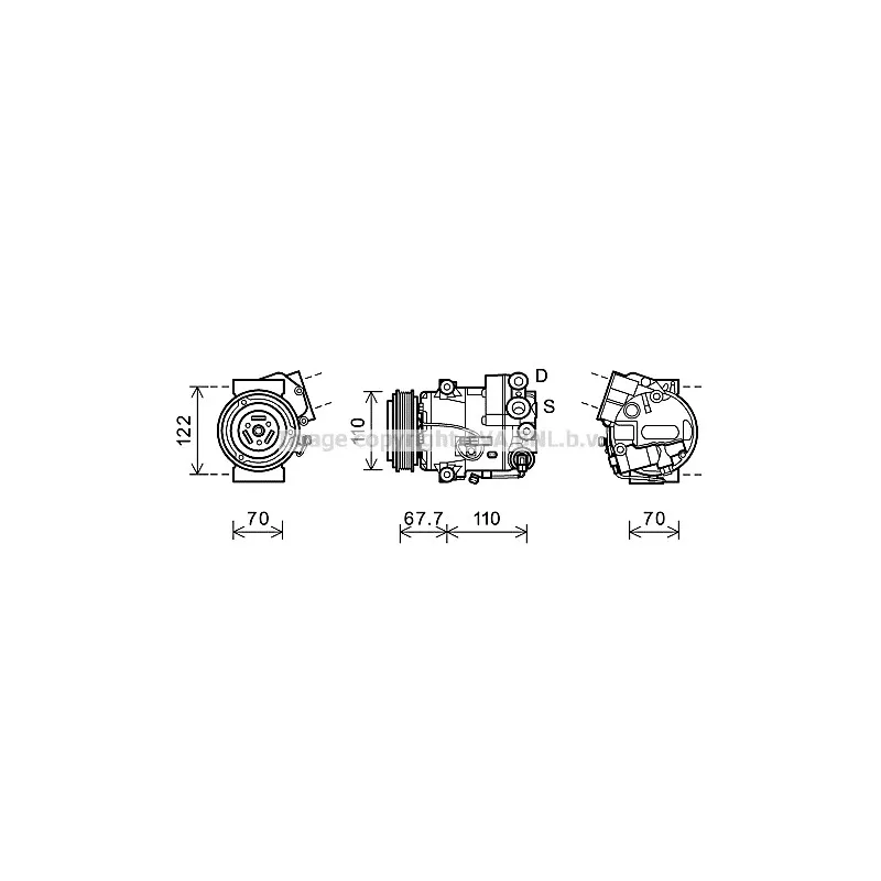 Compresseur, climatisation AVA QUALITY COOLING OLK608