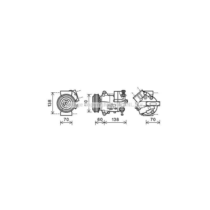 Compresseur, climatisation AVA QUALITY COOLING OLK616