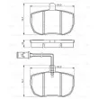 Jeu de 4 plaquettes de frein avant BOSCH 0 986 494 535 - Visuel 1