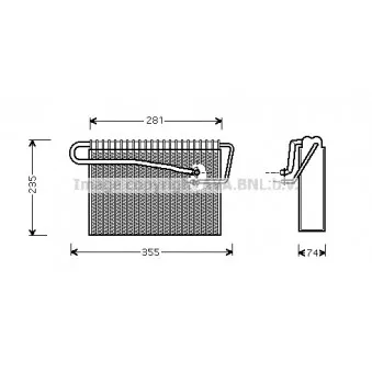 Evaporateur climatisation AVA QUALITY COOLING OLV167
