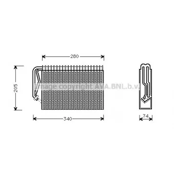 Evaporateur climatisation AVA QUALITY COOLING OLV289