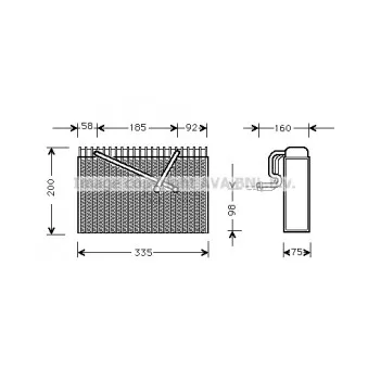 Evaporateur climatisation AVA QUALITY COOLING OLV298