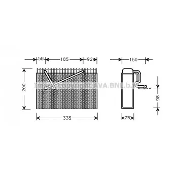 Evaporateur climatisation AVA QUALITY COOLING OLV299