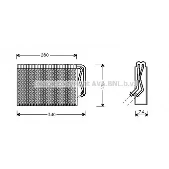 Evaporateur climatisation AVA QUALITY COOLING OLV311
