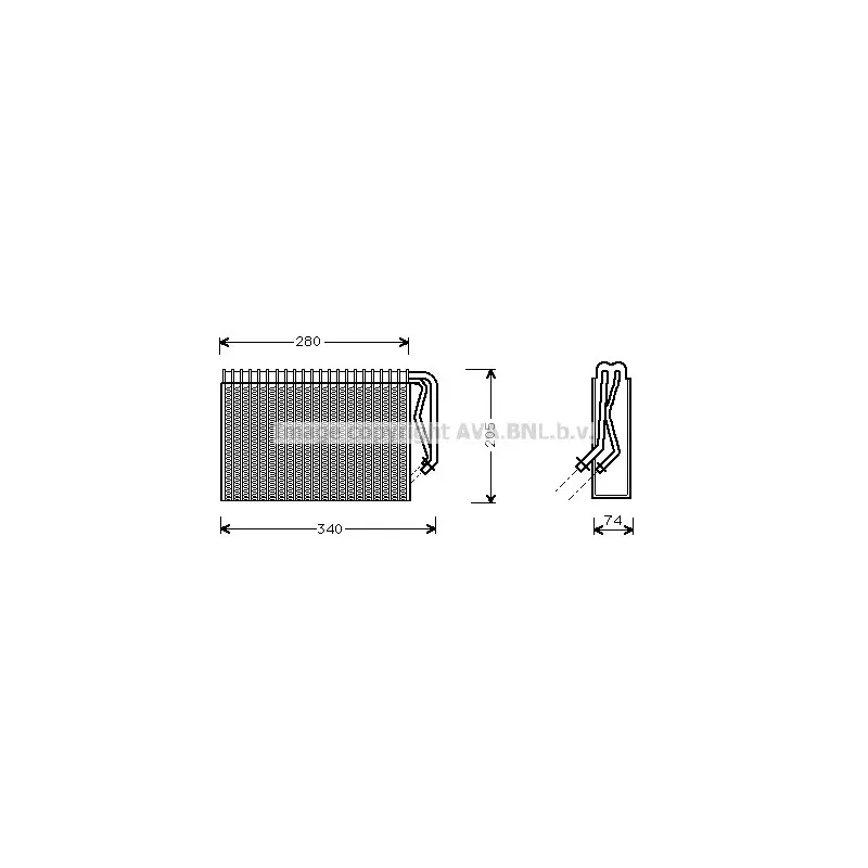 Evaporateur climatisation AVA QUALITY COOLING OLV311