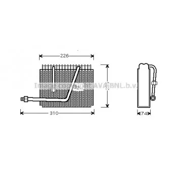 Evaporateur climatisation AVA QUALITY COOLING OLV320