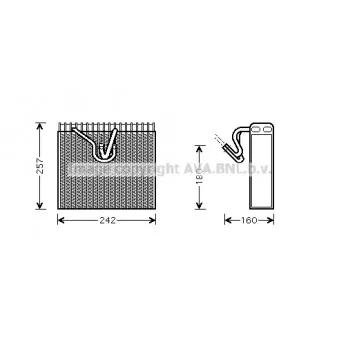 Evaporateur climatisation AVA QUALITY COOLING OLV328
