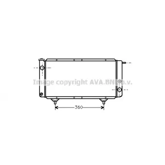 Radiateur, refroidissement du moteur AVA QUALITY COOLING PE2003