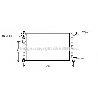Radiateur, refroidissement du moteur AVA QUALITY COOLING PE2004